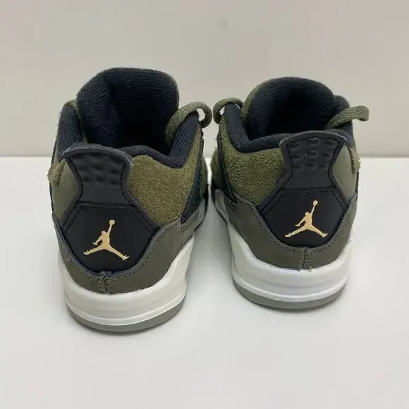 Nike Air Jordan 4 Retro SE Craft Olive Toddler Sneakers